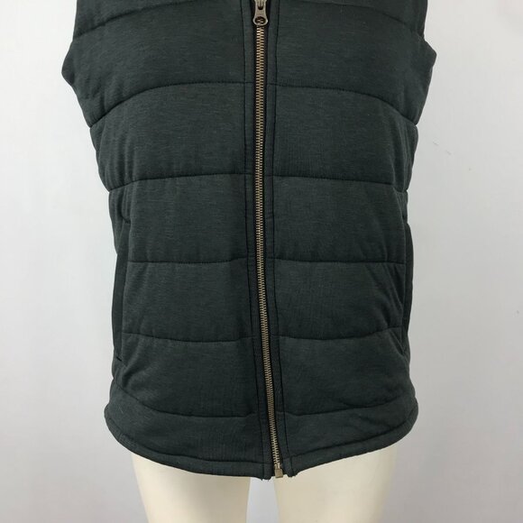 COLUMBIA ~ WOMENS MEDIUM ~ GRAY QUILTED FULL ZIP VEST WITH COLLAR - Picture 3 of 7